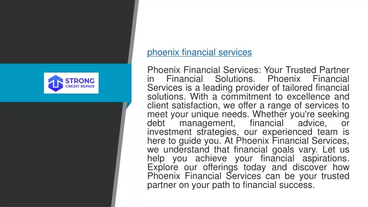 phoenix financial services phoenix financial