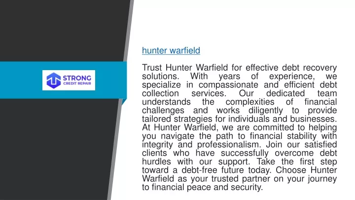 hunter warfield trust hunter warfield