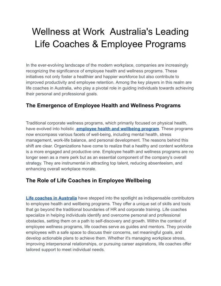 wellness at work australia s leading life coaches