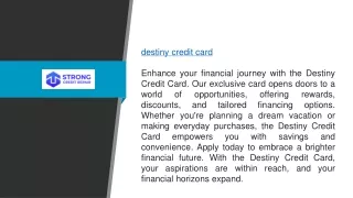 Destiny Credit Card Strongcreditrepair.com