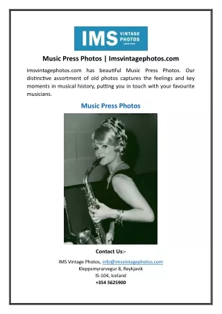 Music Press Photos | Imsvintagephotos.com