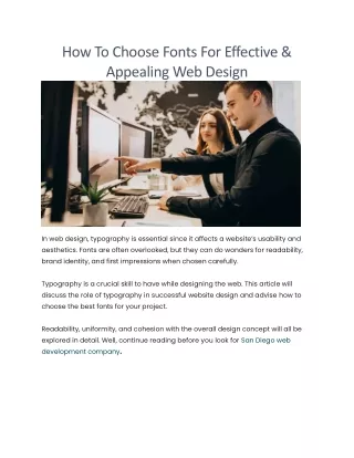 how to choose fonts for effective appealing