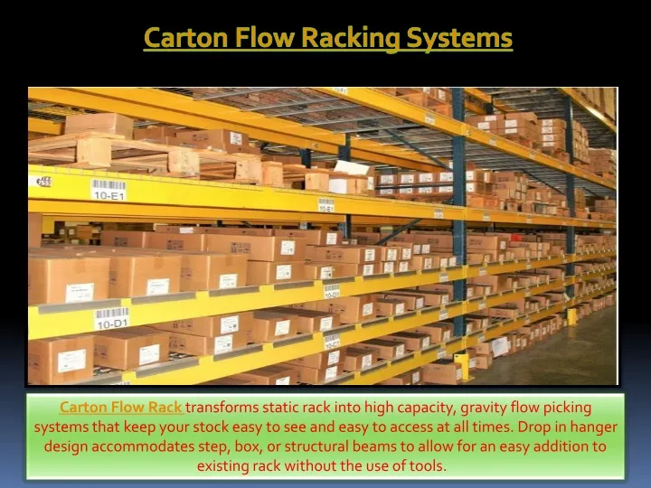 carton flow racking systems