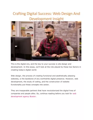 crafting digital success web design
