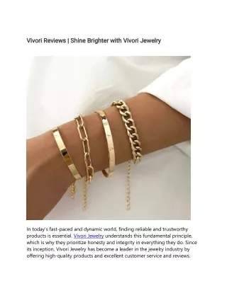 Vivori Reviews Shine Brighter with Vivori Jewelry