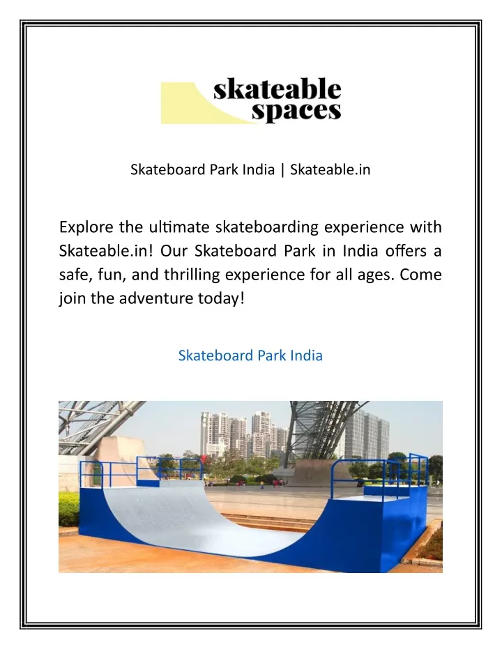 skateboard park india skateable in