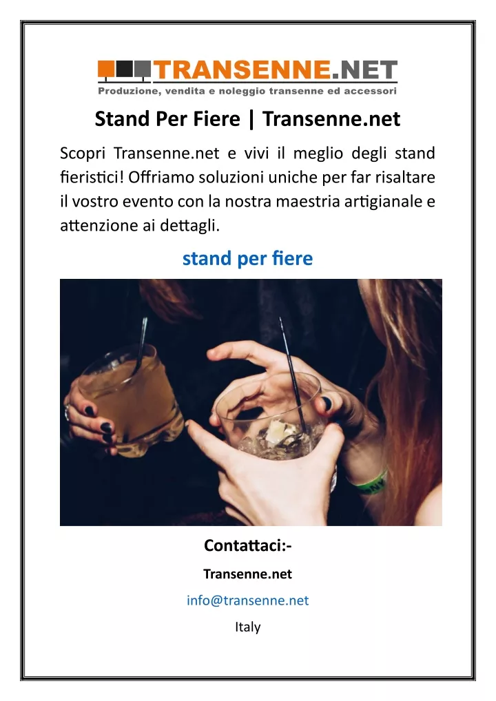 stand per fiere transenne net