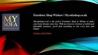 Furniture Shop Wishaw  Mysofashop.co.uk