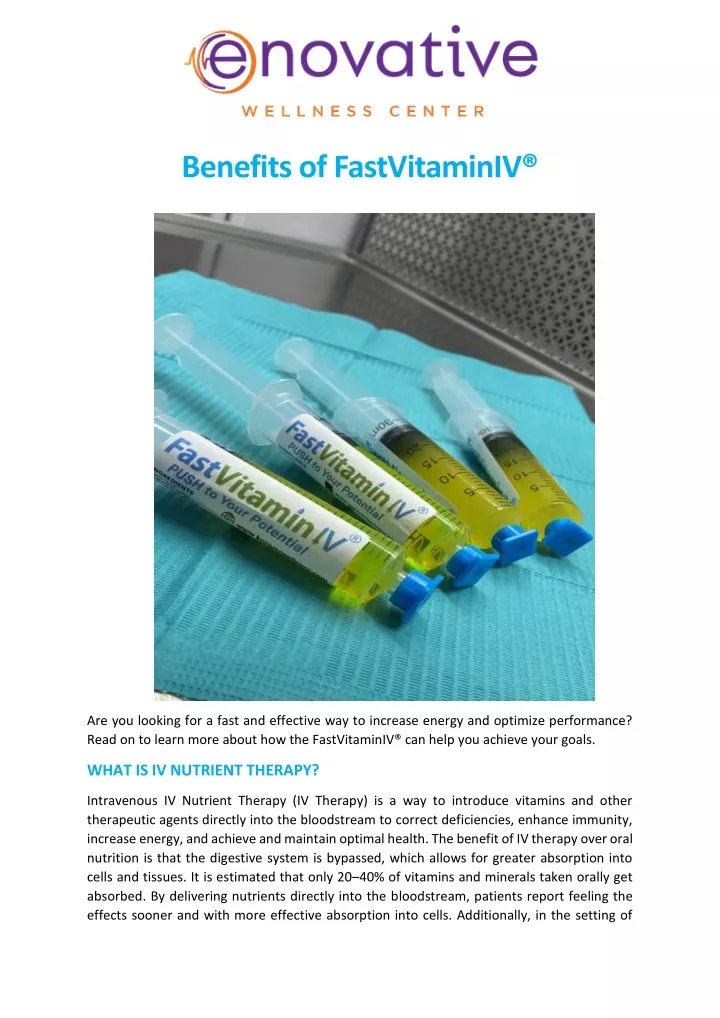 benefits of fastvitaminiv