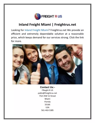 Inland Freight Miami