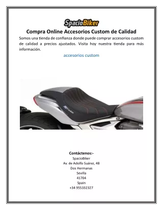 Compra Online Accesorios Custom de Calidad