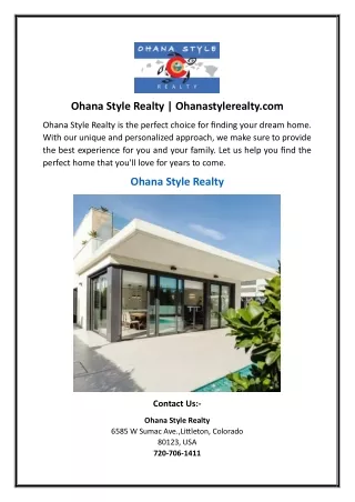 Ohana Style Realty | Ohanastylerealty.com