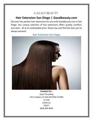 Hair Extension San Diego | Gazalbeauty.com