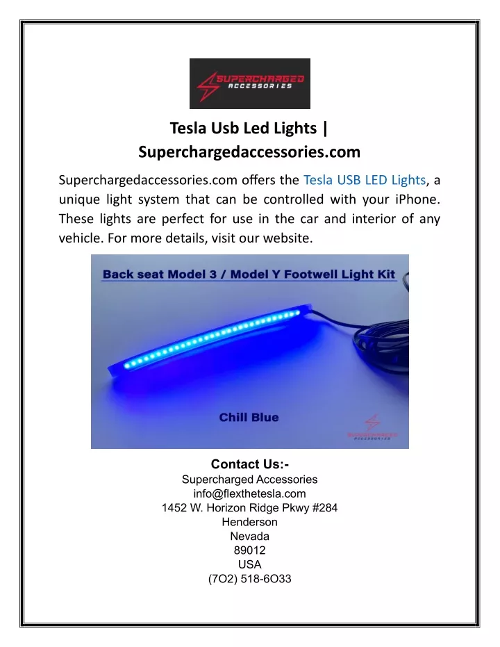 tesla usb led lights superchargedaccessories com