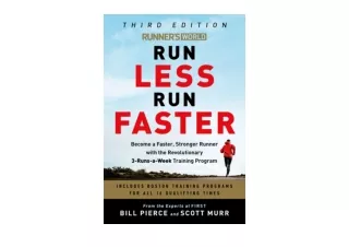 Download PDF Runners World Run Less Run Faster Become a Faster Stronger Runner w