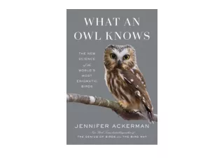 Ebook download What an Owl Knows The New Science of the Worlds Most Enigmatic Bi