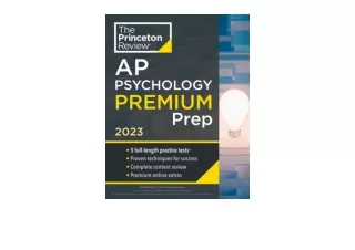 Download PDF Princeton Review AP Psychology Premium Prep 2023 5 Practice Tests