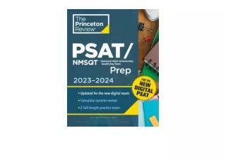 Download Princeton Review PSATNMSQT Prep 2023 2024 2 Practice Tests  Review  Onl