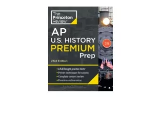 Ebook download Princeton Review AP US History Premium Prep 23rd Edition 6 Practi