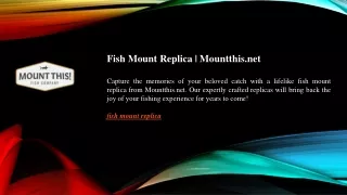 Fish Mount Replica Mountthis.net