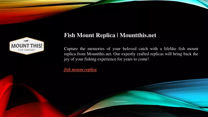 fish mount replica mountthis net capture