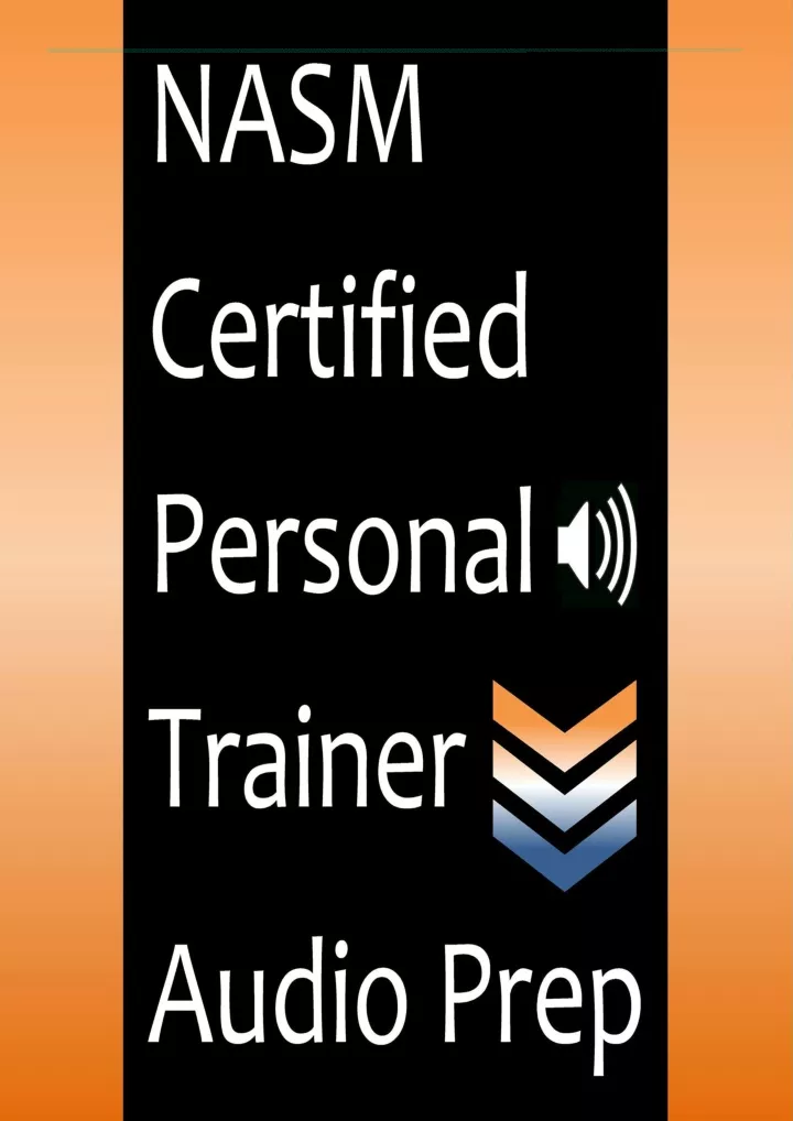 nasm certified personal trainer audio prep