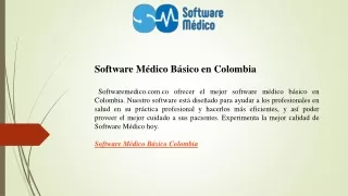 Software Médico Básico en Colombia