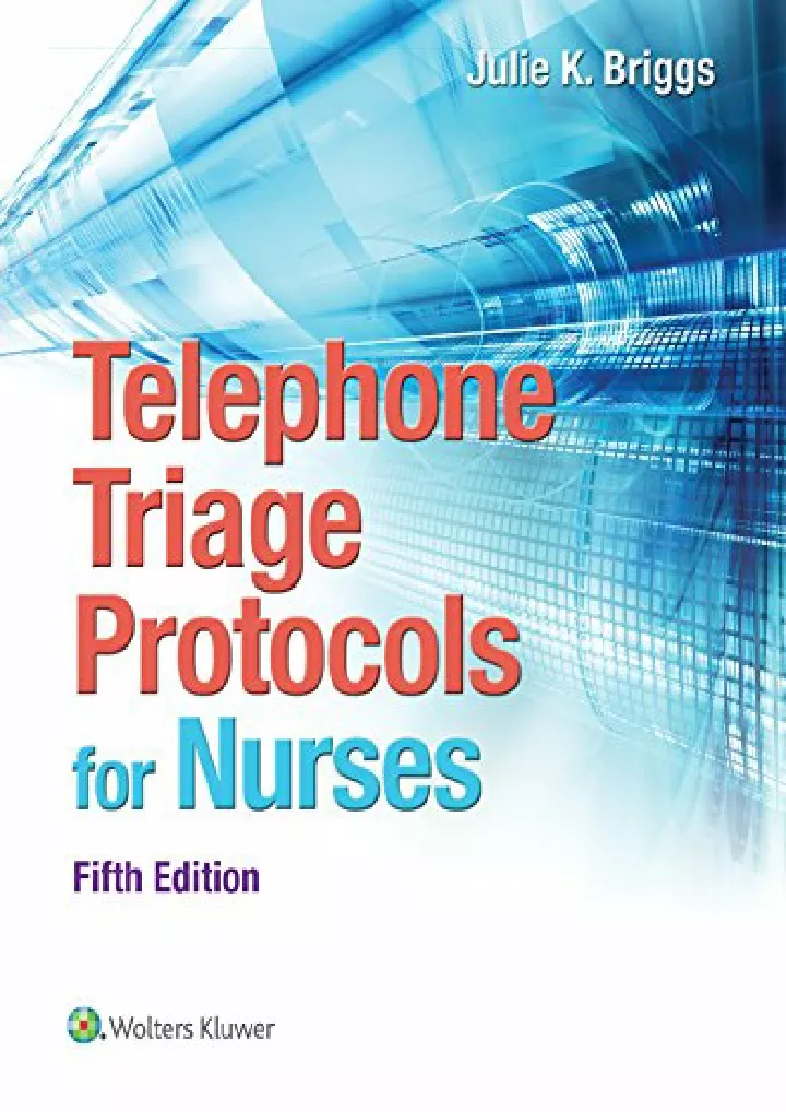 telephone triage protocols for nurses download