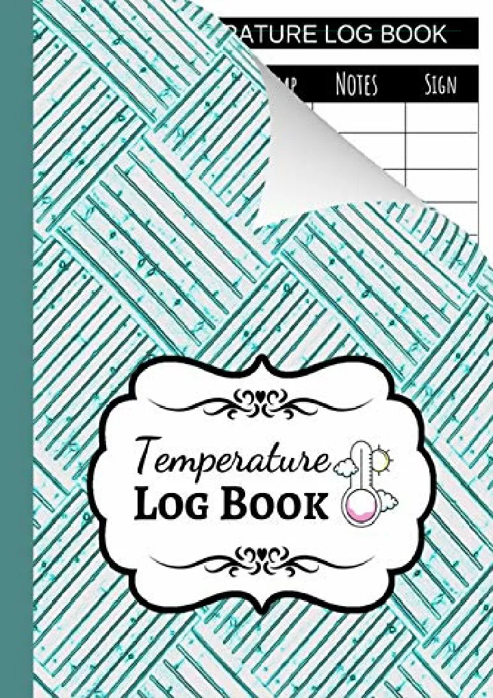 temperature log book sheets regulating medical