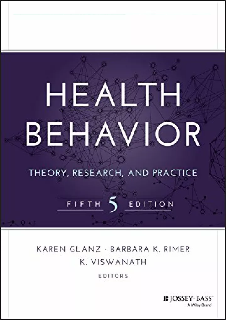 health behavior theory research and practice