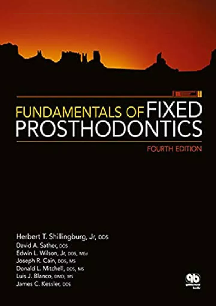 fundamentals of fixed prosthodontics download