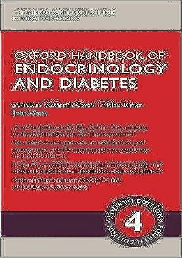 oxford handbook of endocrinology and diabetes