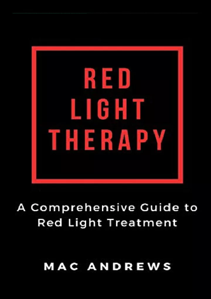 red light therapy a comprehensive guide
