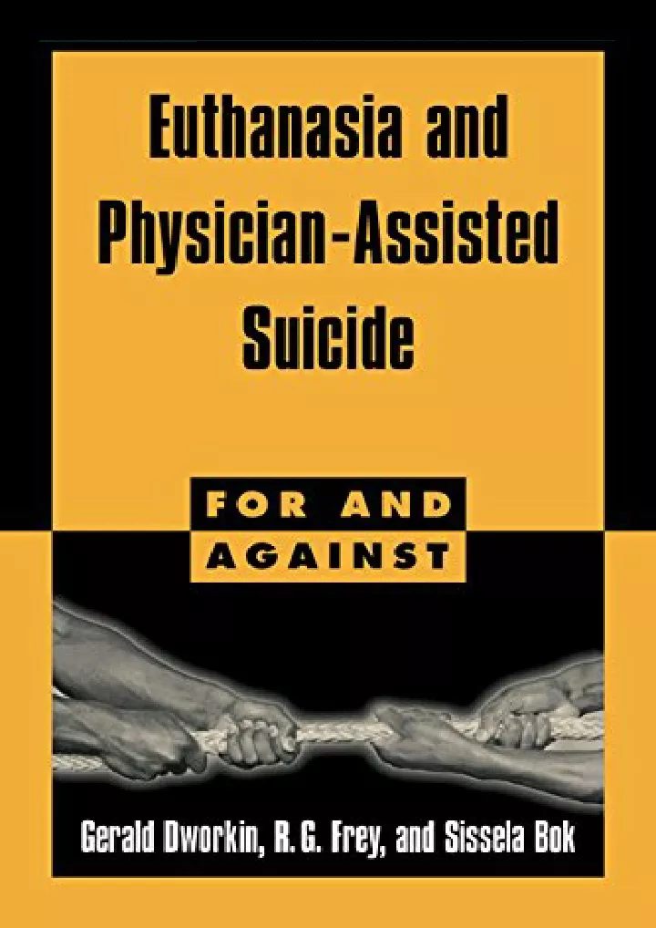 euthanasia and physician assisted suicide