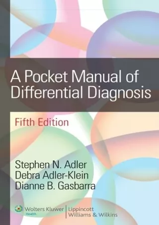 READ [PDF] A Pocket Manual of Differential Diagnosis free
