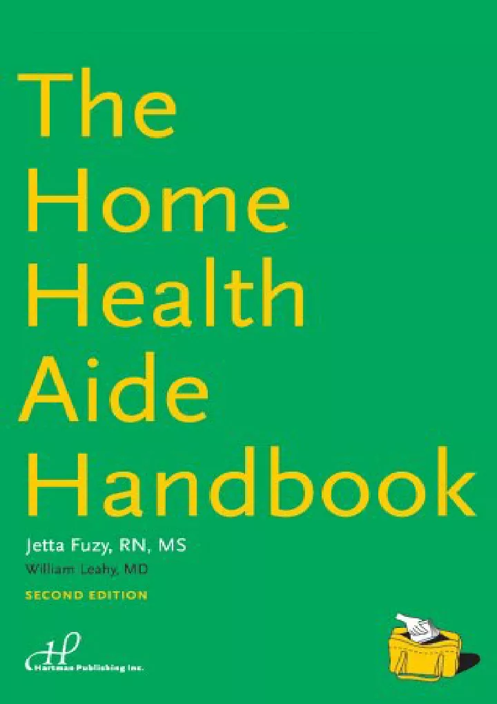 the home health aide handbook download pdf read