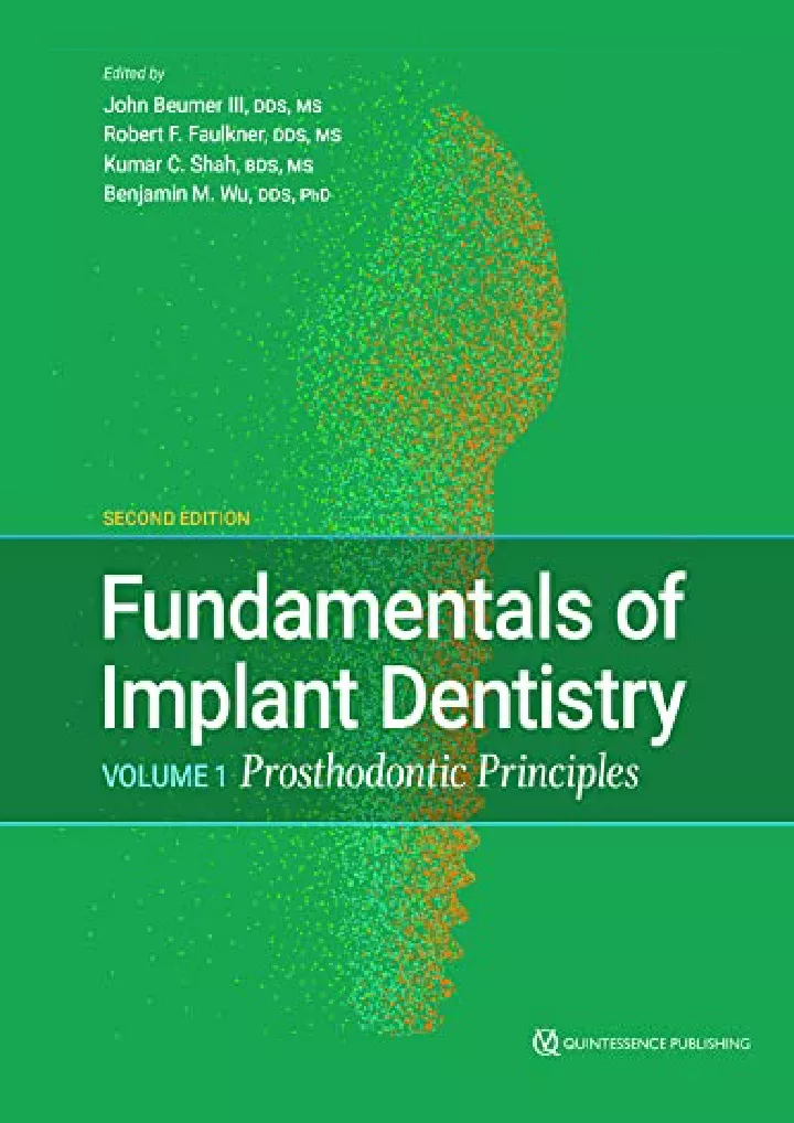 fundamentals of implant dentistry volume