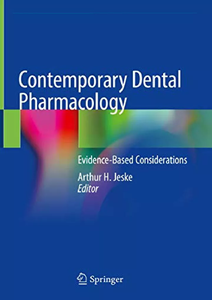 contemporary dental pharmacology evidence based