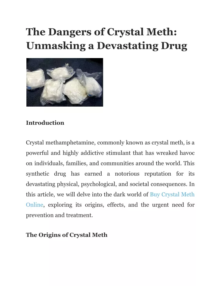 the dangers of crystal meth unmasking