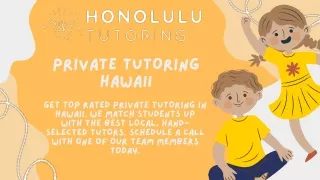 Private Tutoring Hawaii