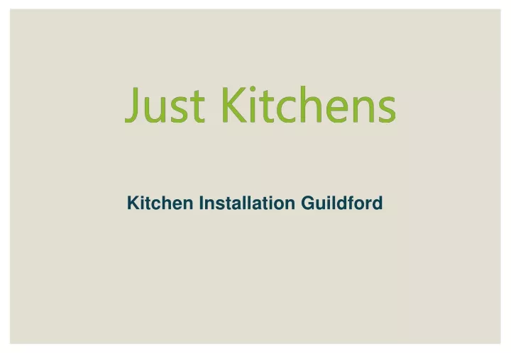 kitchen installation guildford