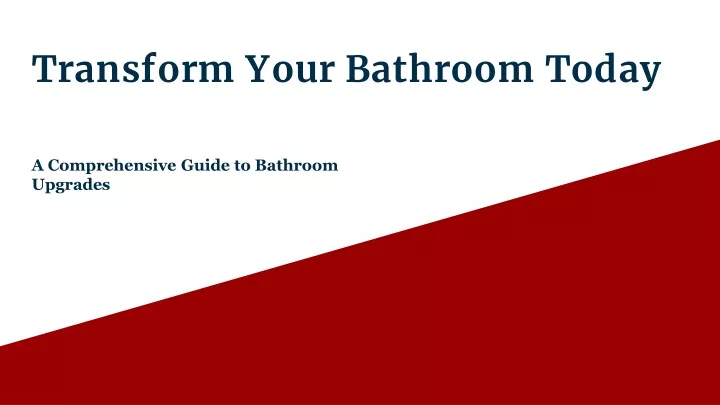 transform your bathroom today
