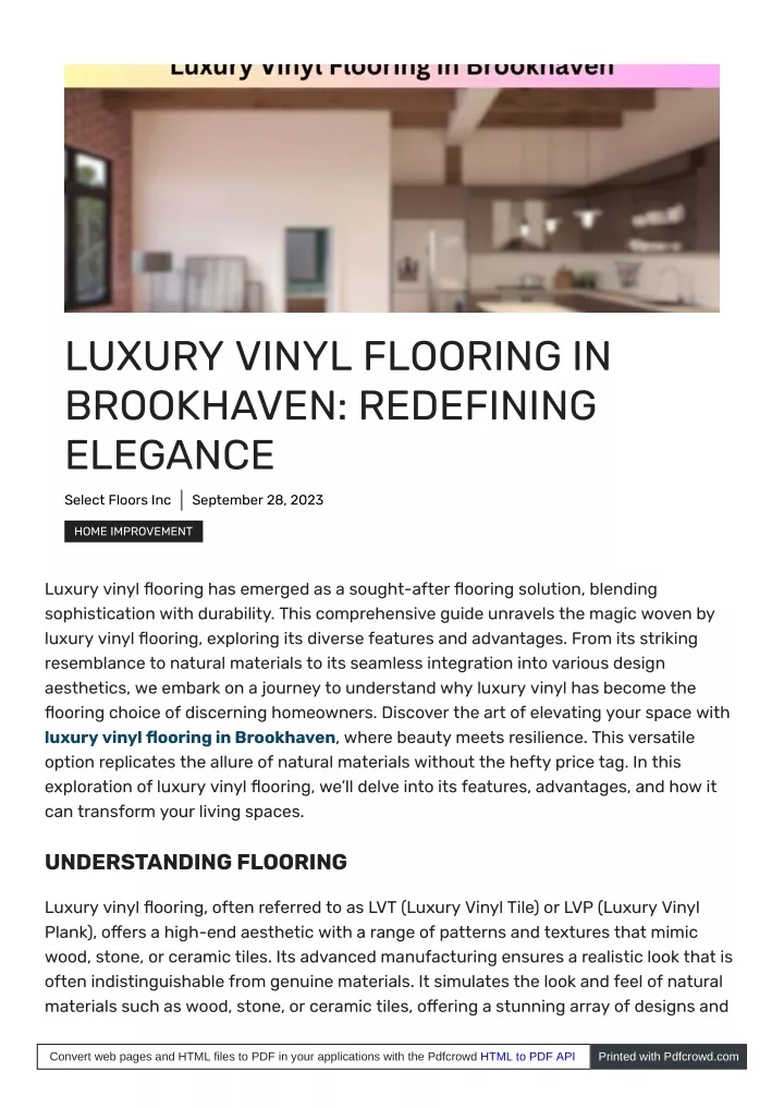 luxury vinyl flooring in brookhaven redefining