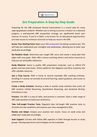 gre preparation a step by step guide