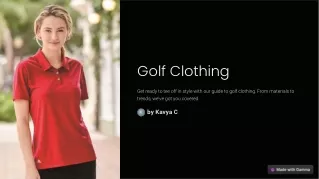 Golf Clothing| Golf Accessories- Buy Golf Apparel Online