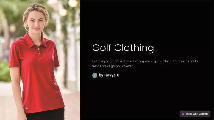 golf clothing