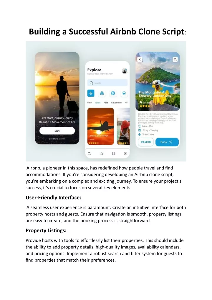building a successful airbnb clone script