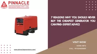 7 Reasons Why You Should Never Buy The Cheapest Generator You Can Find- Expert Advice