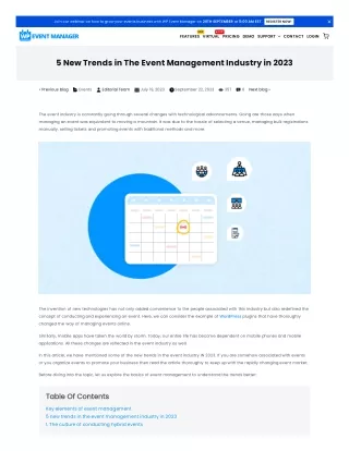 5 New Trends in The Event Management Industry in 2023