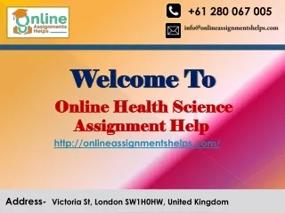 Online Health Science Assignment Help PPT